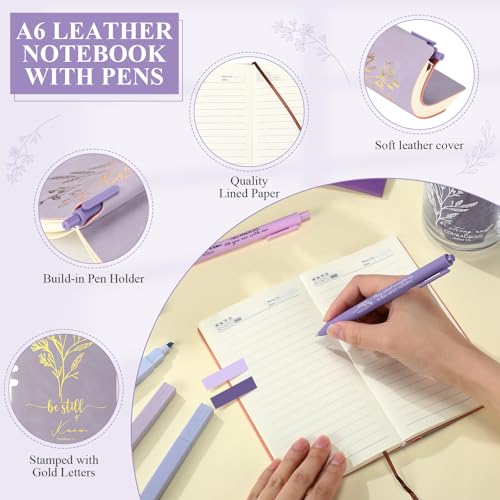 29 Pcs Bible Journaling Supplies Kit, Back to School Gifts - color: Purple, style: Boho