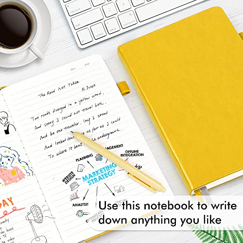 feela 24 Pack Journal Notebook Bulk for Work, Business Notebook Hardcover Lined Writing Journal with Pen Holder for Students Women Note Taking, with 24 Black Pens, 120 GSM, 5.1”x8.3”, A5, Solid Colors - color: 12 Solid Colors