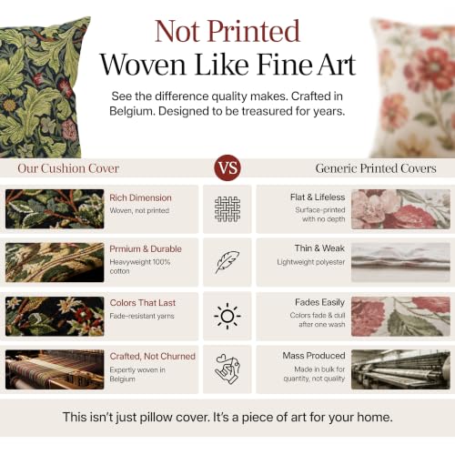 William Morris Leicester Tapestry Throw Pillow Cover 16 x 16 in - color: Leicester