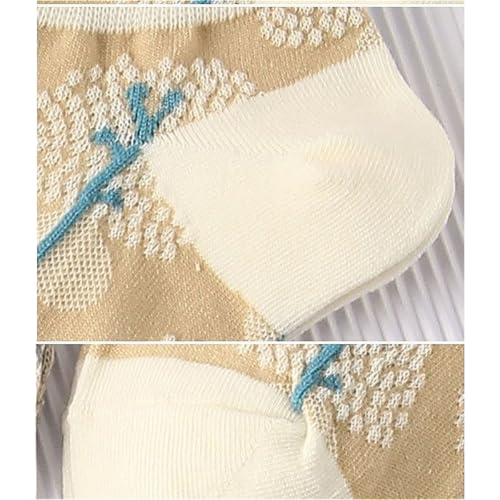 Lavish Lavender Argyle Frill Socks for Women, Dress Socks - color: 4pair-kahki-short
