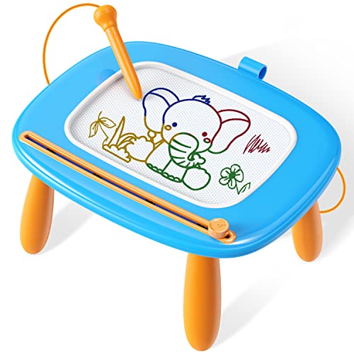 Seimome Toddlers Toys Ages 1-3, Magnetic Drawing Board, Doodle Board Pad Learning and Educational Toys for 18 Months Baby, 1-3 Yr Kids Birthday Gifts- Blue - color: Blue