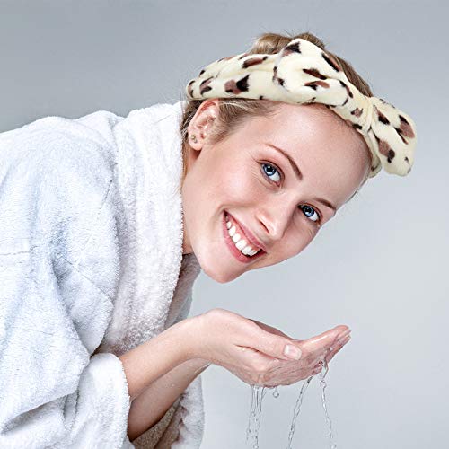 Hicarer 3 Pcs Bowtie Headbands for Washing Face Makeup, Vivid Patterns