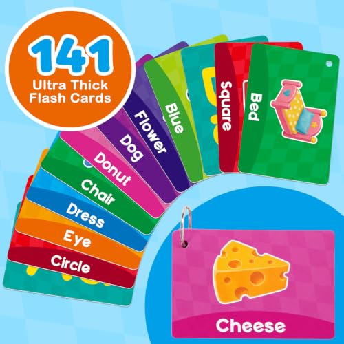 141 Ultra Thick Baby Flash Cards,Play Games First Words Toddler Flash Cards - size: Ultra Thick Extra Large 141 Cards