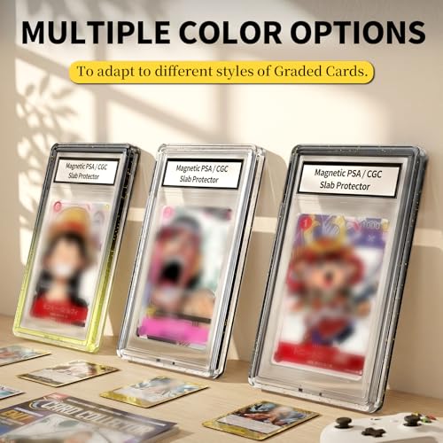 PSA CGC 35PT Slab Guard, Glitter TPU Frame & Tempered Glass Front, Clear - color: Fully Transparent