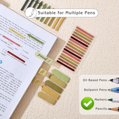 1450 Sheets Transparent Sticky Notes, 3 x 3 inch Aesthetic Clear Lined Sticky Notes with Pen, Gradient Color Waterproof Self-Adhesive Annotation Tabs for Bible Journaling (Yellow) - color: Yellow