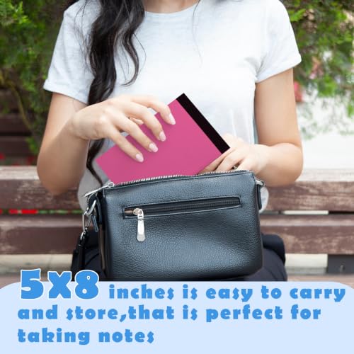 Jetec 8 Pcs Small Graph Paper Notepad 5 x 8 Inch, Bright Color - color: Bright Color