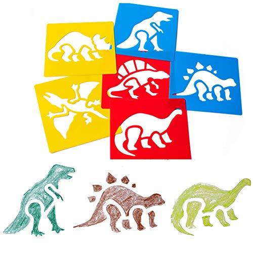 Lependor 36 Pieces Plastic Drawing Painting Stencil Templates - Washable Template - Random Colors