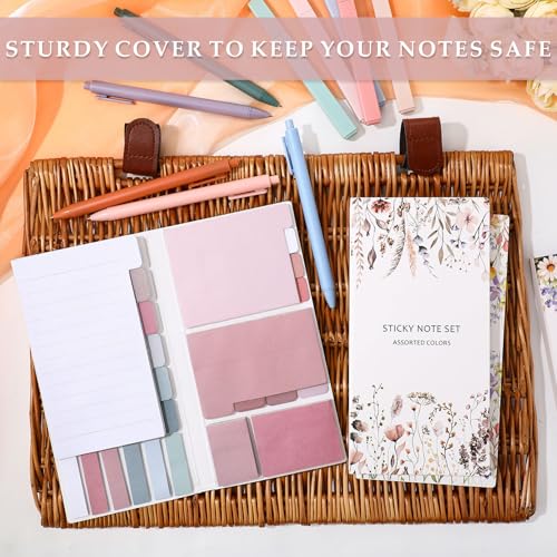 Thenshop 26 Pcs Book Annotation Kit for Women Back to School Supplies, 4 Pack Sticky Note Set of 2112 Sheets Pastel Sticky Notes Tabs Dividers, 12 Highlighters, 10 Gel Pens for Teacher Office Gifts