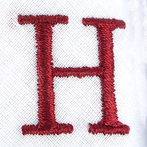 Initial Handkerchief for Men, Monogrammed Boxed 3 Piece Set,100% Cotton - color: H Initial