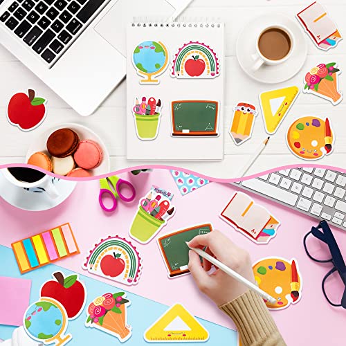 Xqumoi 30 Pack Teacher Notepads Set Total 600 Sheets, Book Pencil Ruler Blackboard Shaped Self Sticky Memo Pads for Teacher Appreciation Gift Back to School Supplies Party Favors Goodies Bag Fillers