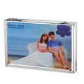 Clear Acrylic Photo Frame,Magnetic Perspex Picture Holders Table Standing Double Side Displays (2.5x3.5) - size: 2.5x3.5"