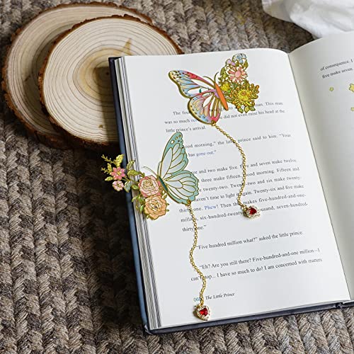 Butterfly Bookmarks for Women,Cute Funny Metal Bookmark,Unique Gifts Book Markers for Women Book Lovers,Teacher Appreciation Gifts,Valentine Mother's Day Christmas New Year Birthday Gift - color: Butterfly01