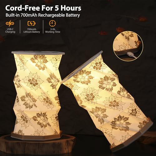 Birthday Flower Folding Lamp, Paper Lantern Lights, Japanese Gifts