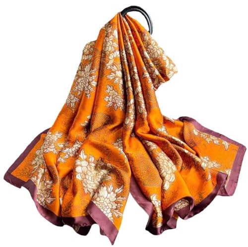 Acotavie Scarfs for Women Dressy Fashion Scarves Long Floral Pattern Scarf - color: C044