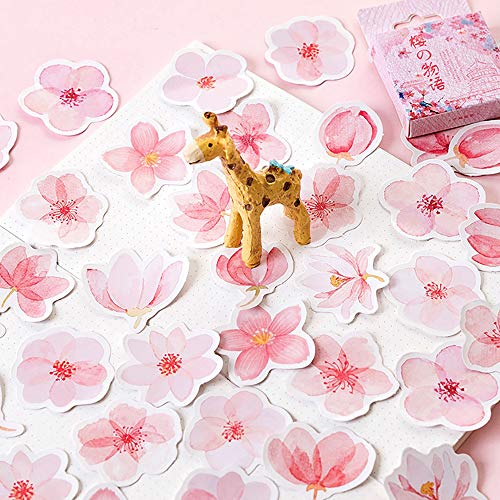 45PCS Small Scrapbooks Laptop Stickers, Doraking Boxed Flowers Monogatari Stickers for Laptop, Scrapbooking, Suitcase, Wallet