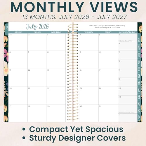 bloom daily planners 2026-2027 Academic Year Pocket Planner (July 2026 - July 2027) 13 Months - 4” x 6” MINI Weekly Monthly Agenda Organizer & Calendar Book - Blooming Wildly - color: Blooming Wildly 2026-27, size: 4" x 6"