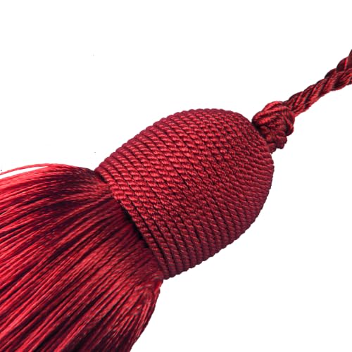 2Pcs Key Tassel with Loop DIY Handmade Craft Accessories,Red - color: Red
