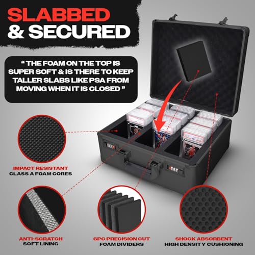 Universal Trading Card Storage Box, 3 Row Black Graded Card Case Slab Case - color: Black, size: 3 Row