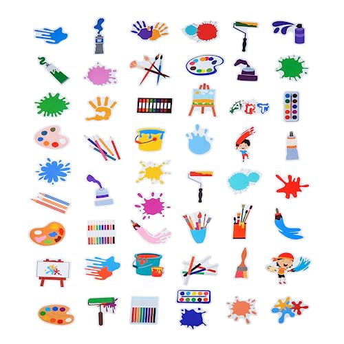 100 Pack Art Painting Stickers, Artistic Painting Party Favors Gifts, Birthday Decorations Gifts