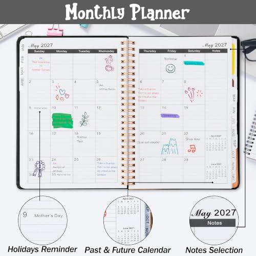 Xqumoi 2027 A5 Planner Skeleton Hand Sweary Weekly and Monthly Planner Gift - color: Skeleton Hand 2027, size: A5