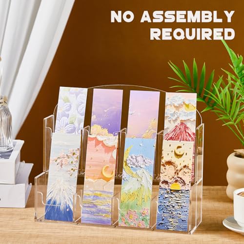 Yuntau 8 Pockets Acrylic Bookmark Display Stand, Integrated 2.2" Holder - size: 8 Pockets