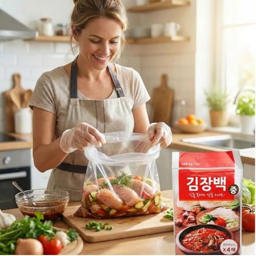 BENEPISYO Odor Proof Kimchi Fermentation Bags Medium, 4 Pack 김장백 중 4매 - size: Medium (23.6 x 35.4 in)