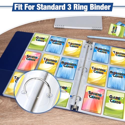 Fabmaker 1548 Pocket Double Side Trading Card Sleeves,9 Pocket Card Sleeves