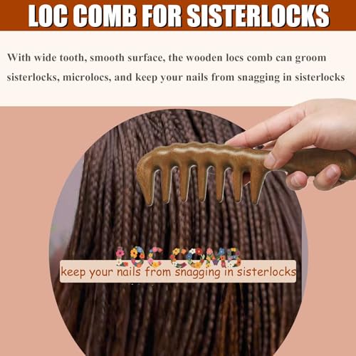 Massage Comb - Wooden Scalp Massager and Gua Sha for Hair Growth, Green Sandalwood Loc Comb for Women and Men - style: 01 Classic