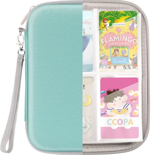 Card Holder for Yoto Cards, 80-Pockets Card Binder with Zipper - color: Green