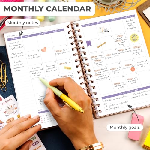 Clever Fox Academic Student Planner 2026-2027, School, College Rose Gold - color: Rose Gold