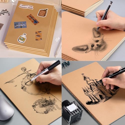 32 Pack A5 Blank Notebook Journals for travelers,students and office,Writing diary Subject Notebooks, Blank thick paper,60Pages, 30 Sheets,8.3x5.5inch - style: 32pack Blank pages