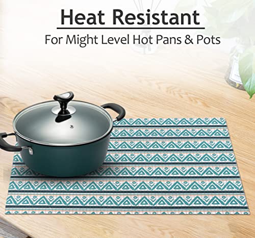 Ruvanti Placemats Set of 6, 100% Cotton Place Mats of 13"x19" – Kite - color: Kite