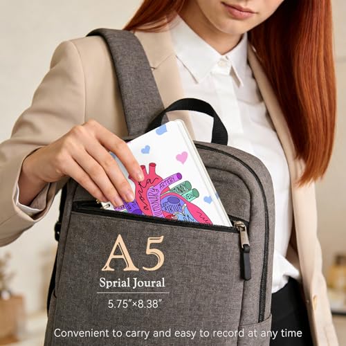 Lined Spiral Journal Notebook for Work A5, 160 Pages, Heart - color: Heart