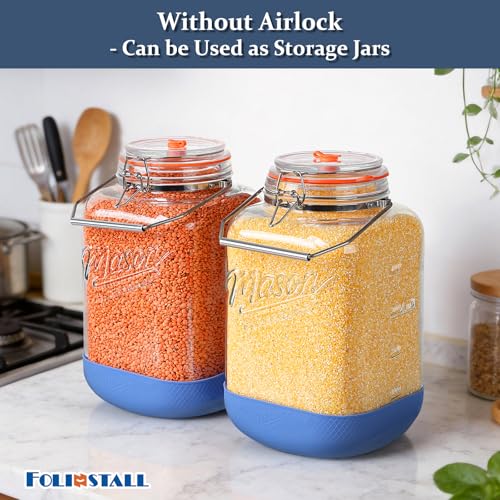 Folinstall 1.5 Gallon Fermentation Jar, Pickling Jars for Sourdough Starter