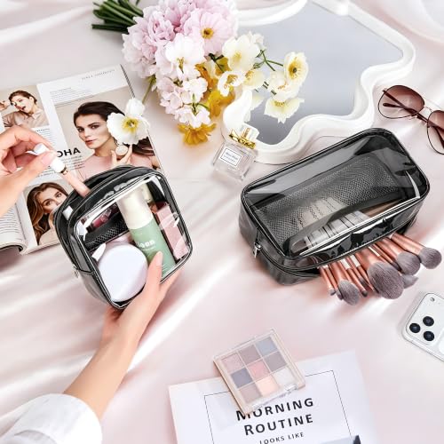 WLLWOO Clear Makeup Bag Mini Cosmetic Pouch Travel Toiletry Organizer - color: 1pcs-Mini-Black