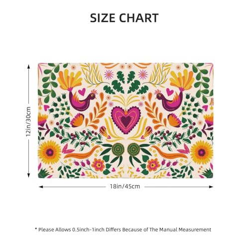 Mexico Cinco De Mayo Placemats Set of 4 12x18 Inch - color: Deep Magenta, size: Set of 4
