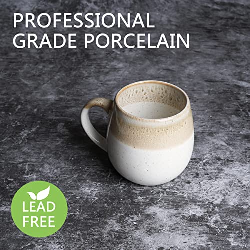 Bosmarlin Large Ceramic Coffee Mug, 21 Oz, Big Tea Cup for Office and Home, Dishwasher and Microwave Safe (Clay) - color: Clay
