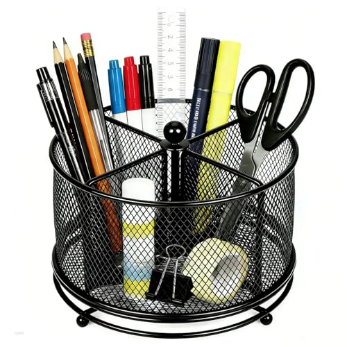 Rotating Pencil Holder for desk,Desk Pen Organizer - color: Circular