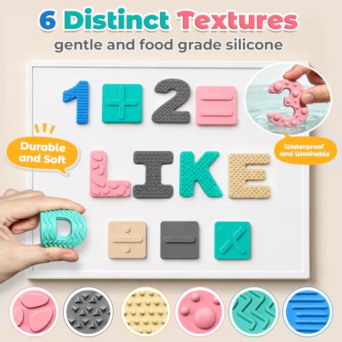 juman Toddlers Sensory Silicone Alphabet Magnetics Letters & Numbers 41 PCS