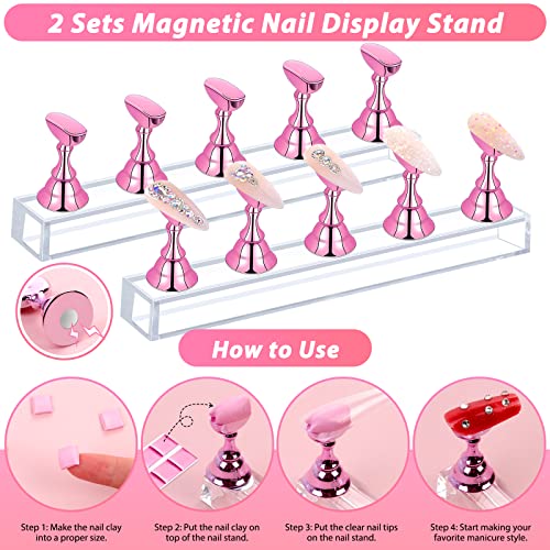 600PCS Clear Coffin Nail Tips Set Qinzave Clear Acrylic Nail Tips with Nail Glue Coffin Nails Full Cover with Nail Display Stand, Cuticle Nail Pusher Remover, Nail Files Buffer - color: Full Cover Nail Tips Set