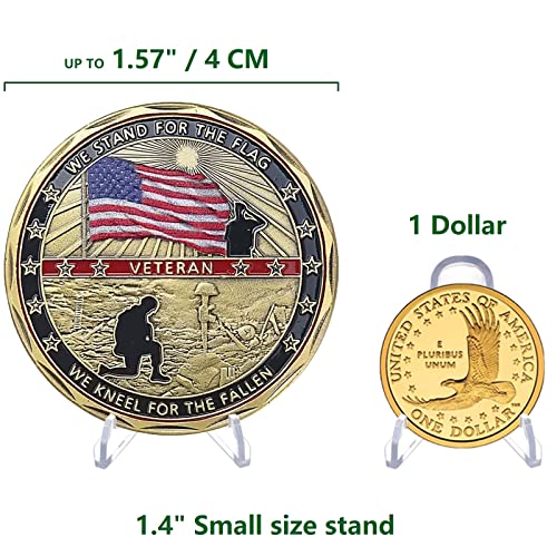 Mini Acrylic Trading Card Stand for display, Thickened, 50 Pack 1.4 In Tall - size: 50 PCS / 1.4"