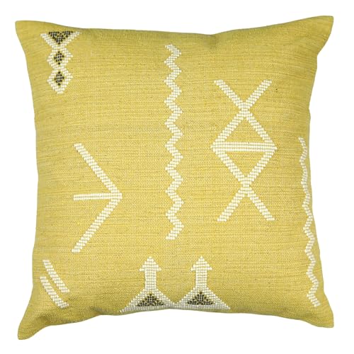 Trade Star 100% Cotton Designer Tribal Cushion Cover Sabra Kilim Pillow Cover Beautiful Handcrafted Farmhouse Cushion Case Fall Decor Pillow Cover Designer Spring Sofa Pillow Case for Home - color: Pattern -17