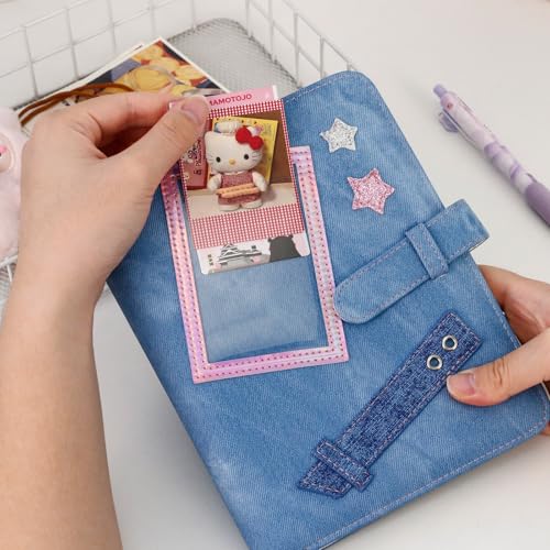 256 Pockets Photo Album for 2x3 Inch Picture, Kpop Photocard, Leather Cover, Photo Album Book Fit for Fujifilm Mini 12/11/9/8/EVO/Link/Liplay Instant Flims (Sweetheart Denim) - color: Sweetheart Denim, size: 256 Pockets