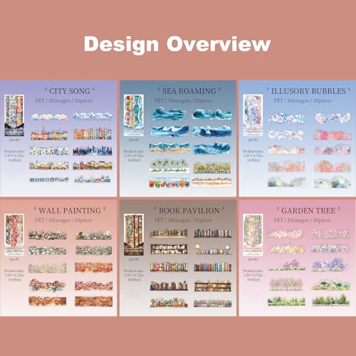 120 Pcs Scenery Stickers for Scrapbooking and Journaling - color: Gallery of Life