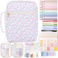 XKDOUS Bible Cover for Women Bible Bag Kit Church Book Holder Carrying Case - color: Lilac
