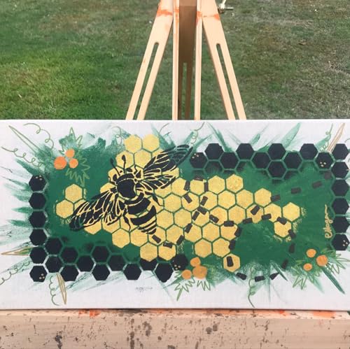Geometric Stencils for Painting 6" Checkered Honeycomb Stencil - style: Geometric