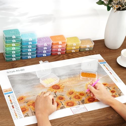 20PCS Diamond Painting Storage Containers Trays with Lids - size: 20 Piece Tray Kits