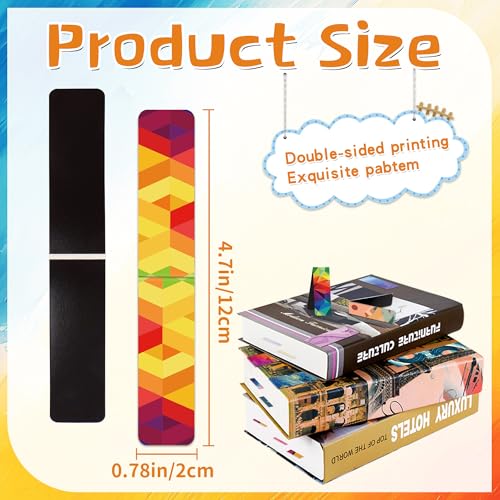 96Pack Magnetic Bookmarks for Reading,Women Men Teacher Book Lovers Gifts - style: multi-colored-02