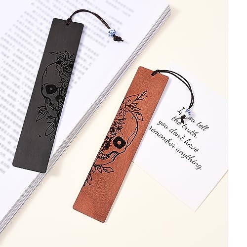 Horror Bookmark, Cool Halloween Bookmarks Skull Gothic Bookmarks for Adult Horror Gifts (Skull) - style: Skull