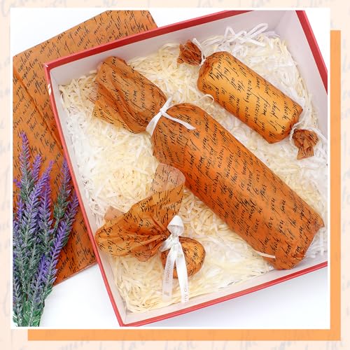 Benvo Big Tissue Paper 20x29 Inch - 20 Sheets Decoupage Craft Paper for Gift Wrapping, Letter DIY Art Projects, Spring Wedding, Birthday & Baby Shower Decorations(Style P) - color: Orange Letter